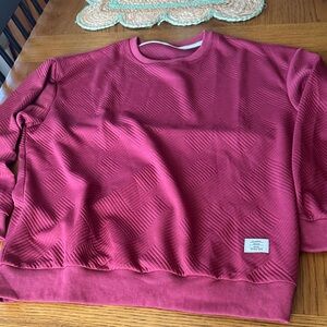 Textured burgundy Sweatshirt